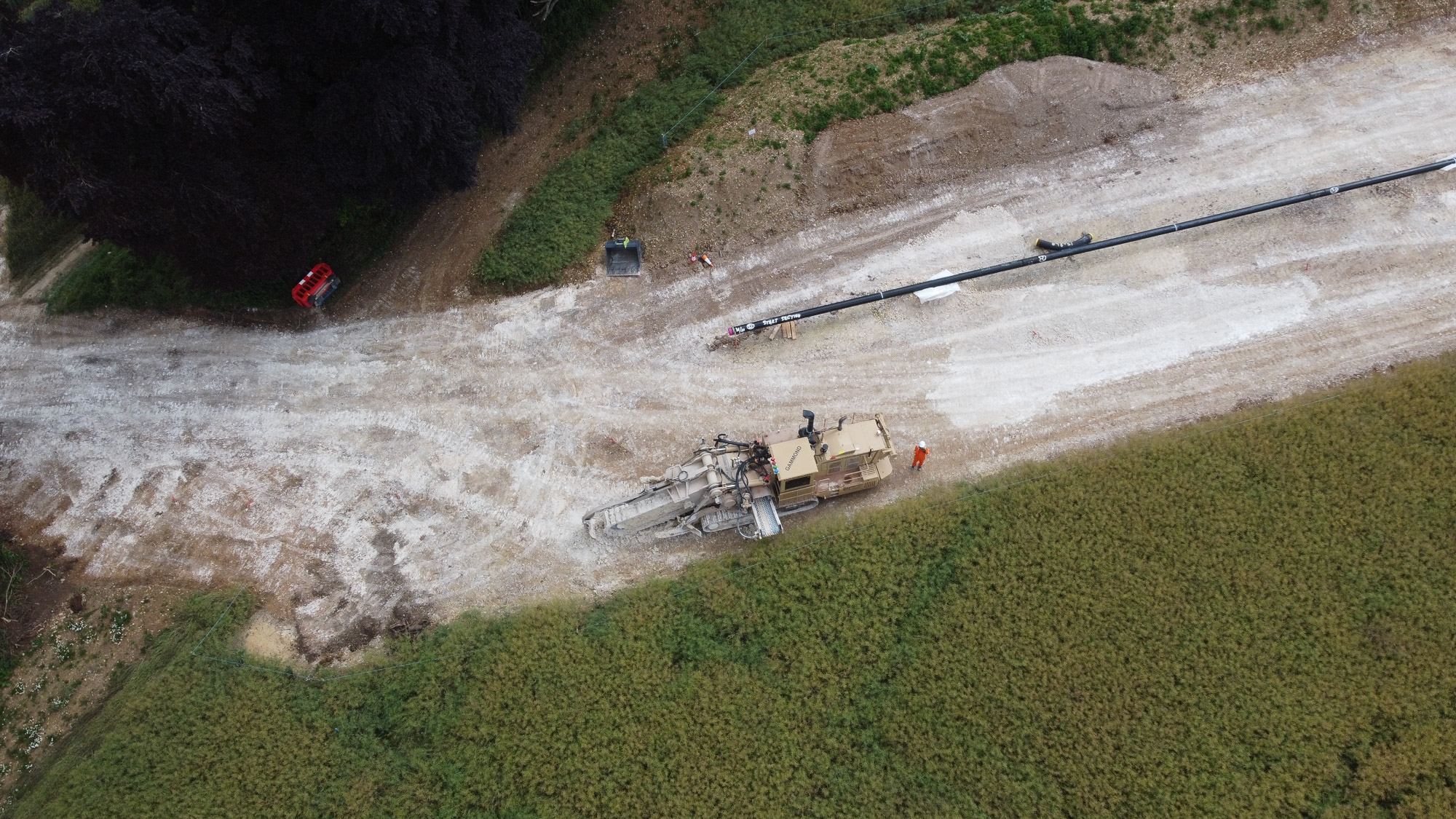 Trenching machine used for underground infrastructure construction